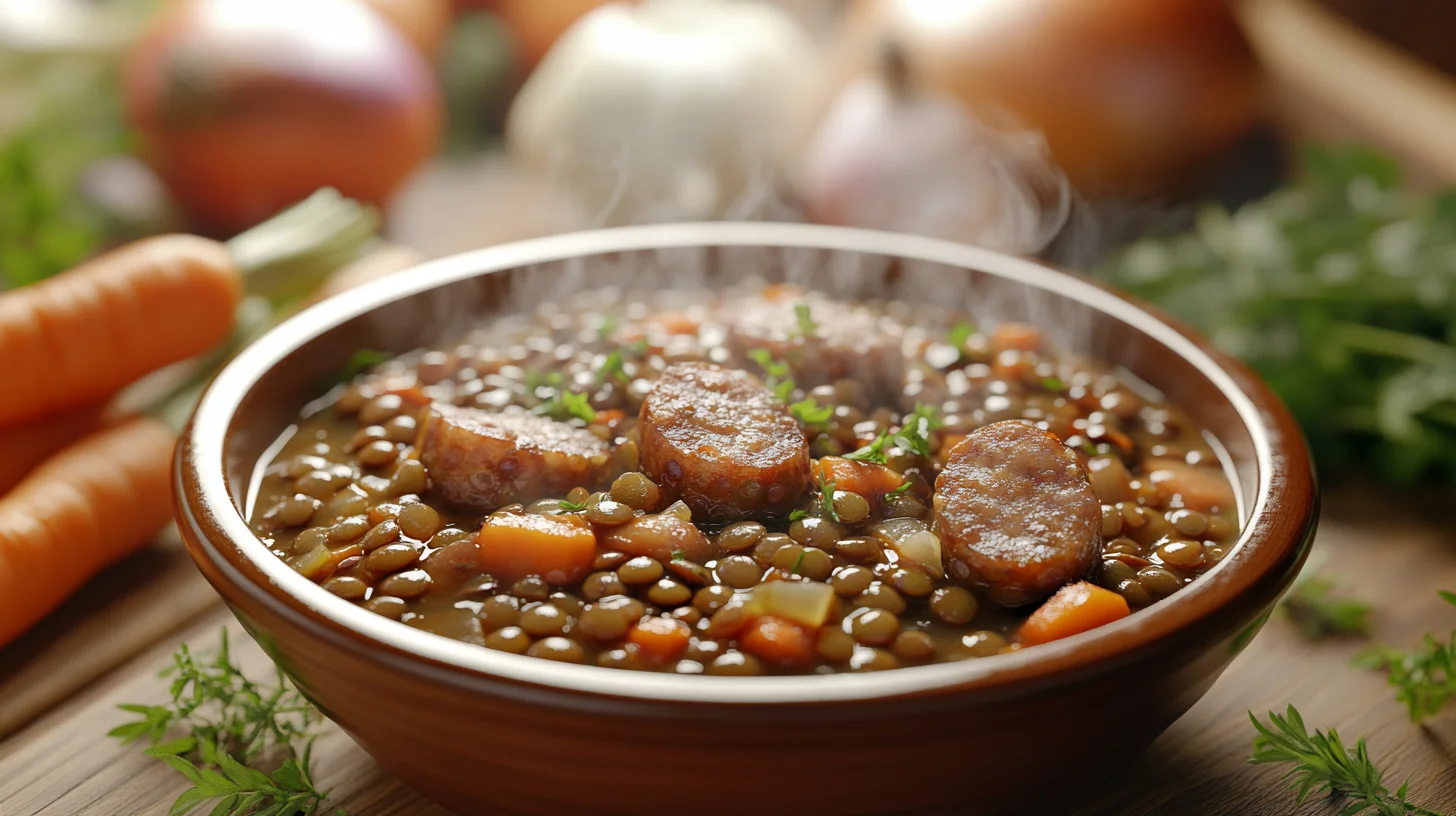 saucisse lentille