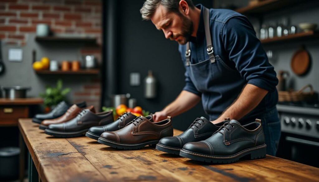 découvrez les critères essentiels pour choisir des chaussures de sécurité adaptées aux hommes travaillant en cuisine. alliant confort, protection et style, trouvez le modèle idéal pour garantir votre sécurité tout en travaillant dans un environnement exigeant.