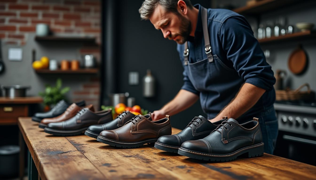 découvrez les critères essentiels pour choisir des chaussures de sécurité adaptées aux hommes travaillant en cuisine. alliant confort, protection et style, trouvez le modèle idéal pour garantir votre sécurité tout en travaillant dans un environnement exigeant.
