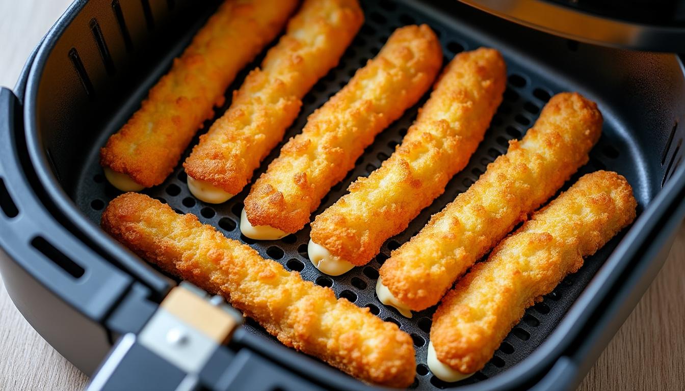 préparez des mozzarella sticks croustillants et savoureux à l’air fryer grâce à notre recette facile. idéaux pour l’apéritif ou un encas, ces bâtonnets de fromage séduiront vos invités par leur goût irrésistible et leur texture parfaite.
