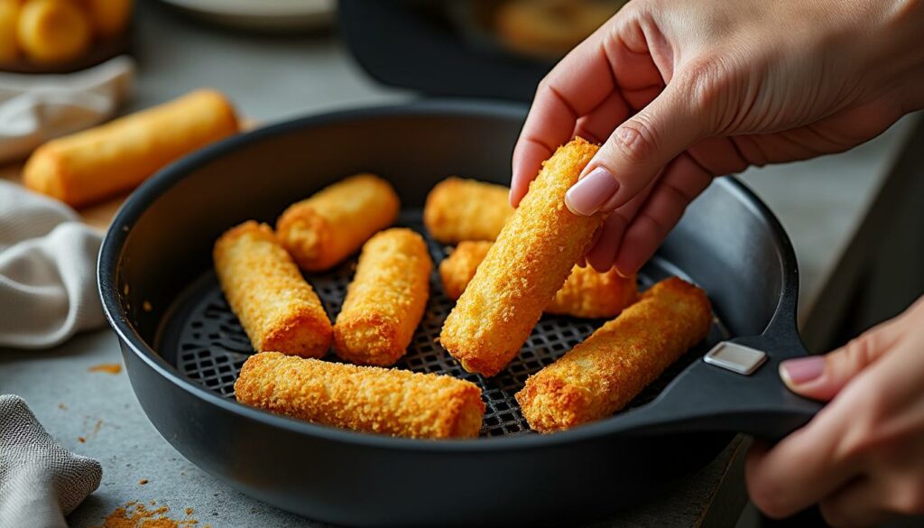 apprenez à réaliser de délicieux mozzarella sticks croustillants et savoureux à l'air fryer. cette recette facile vous permettra de déguster des en-cas gourmands, parfaits pour vos apéritifs ou vos soirées. suivez nos étapes simples pour un résultat impeccable !
