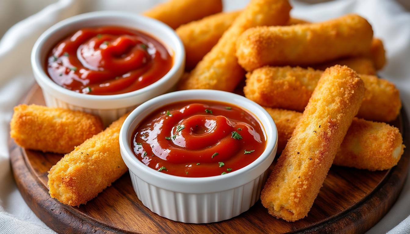 apprenez à préparer de délicieux mozzarella sticks croustillants à l'air fryer. cette recette facile et rapide vous offre des en-cas savoureux, parfaits pour vos apéritifs ou vos soirées entre amis. suivez nos étapes simples pour un résultat irrésistible et gourmand !