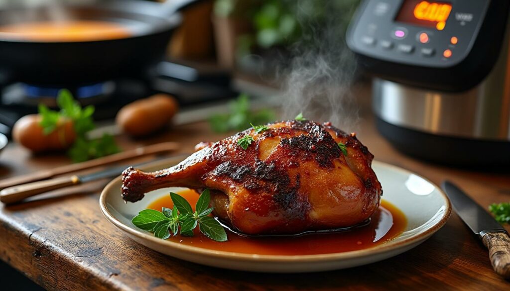 découvrez les meilleures méthodes pour réchauffer une cuisse de canard confite tout en préservant sa saveur authentique. suivez nos conseils pratiques pour savourer ce plat emblématique dans toute sa richesse aromatique, que ce soit au four, à la poêle ou en mode à basse température.