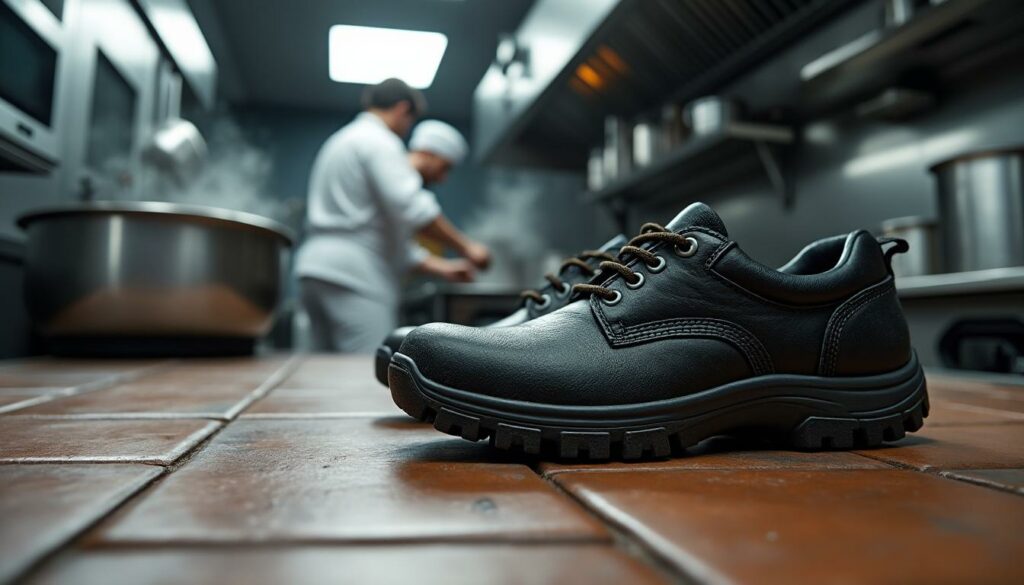 découvrez pourquoi les chaussures de sécurité de cuisine à rennes protègent votre santé : antidérapantes, confortables, elles préviennent blessures et fatigue.