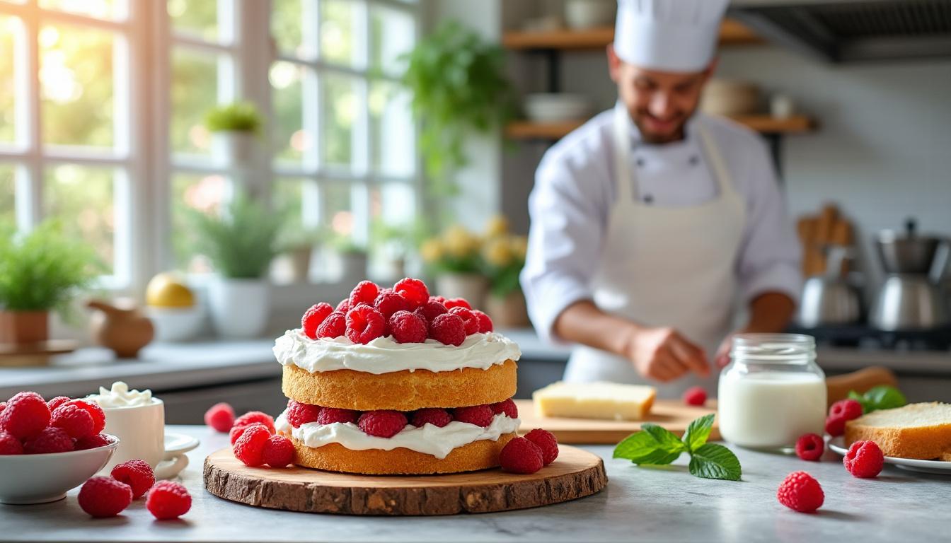 savourez la charlotte aux framboises grâce à la recette gourmande de cyril lignac. facile à réaliser, ce dessert frais et fruité séduira vos convives à coup sûr !