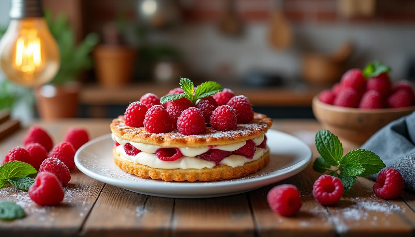 découvrez la recette de la charlotte aux framboises de cyril lignac, un dessert élégant et savoureux parfait pour vos fêtes. facile à réaliser, il ravira vos invités avec sa fraîcheur et son goût délicat.
