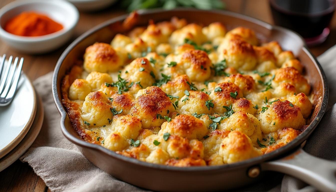 découvrez 5 idées originales pour sublimer votre gratin de choux-fleurs léger sans béchamel, alliant saveurs et légèreté pour un plat gourmand et sain.