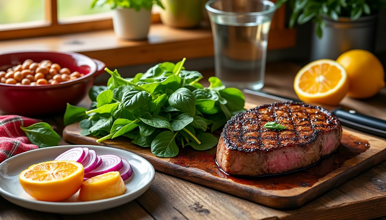 découvrez un menu hebdomadaire riche en fer, savoureux et équilibré, pour booster votre énergie tout en régalant vos papilles.