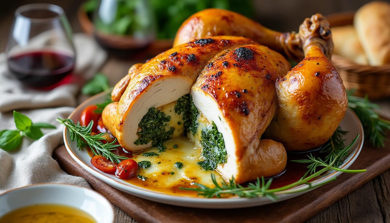 découvrez des recettes savoureuses de poulet farci à l'italienne avec nos variantes délicieuses à essayer facilement chez vous.