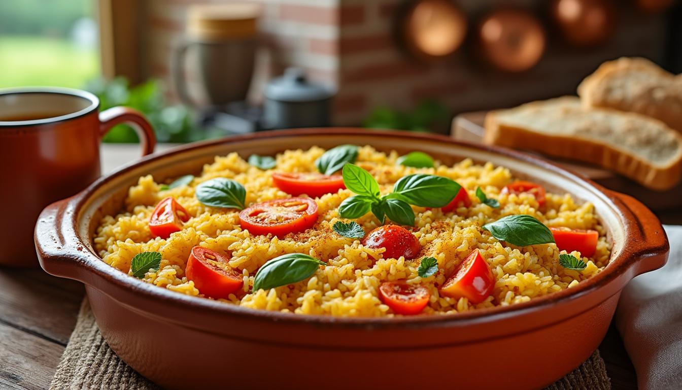 découvrez la recette de riz au four de cyril lignac pour épater vos invités avec un plat savoureux et facile à préparer.