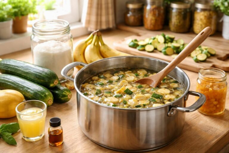 découvrez comment préparer facilement une délicieuse confiture courgettes bananes maison avec notre recette simple et rapide, idéale pour savourer des saveurs originales au petit-déjeuner.