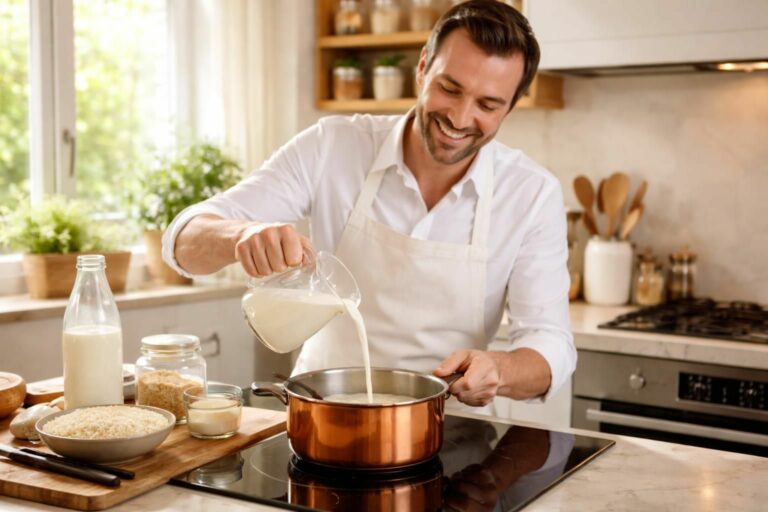découvrez les conseils de cyril lignac pour préparer un riz au lait onctueux et savoureux chez vous. suivez ses astuces simples pour un dessert maison parfait.