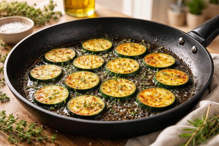 découvrez nos astuces simples pour réussir des tranches de courgettes croustillantes et dorées à la poêle, parfaites pour un accompagnement savoureux et léger.