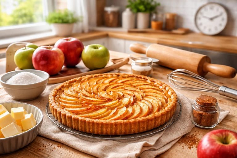 découvrez comment préparer une authentique tarte aux pommes rapidement et facilement grâce à notre recette simple et savoureuse.