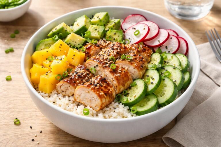 découvrez comment préparer facilement un poke bowl au poulet simple et savoureux à la maison grâce à notre recette rapide et gourmande.