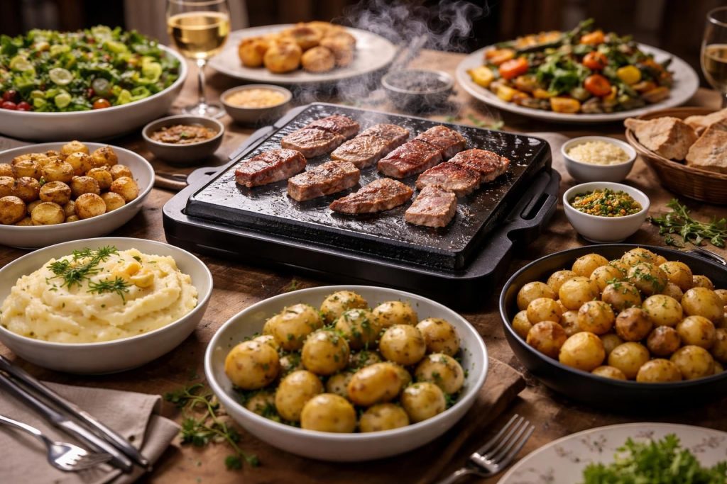 découvrez les meilleures recettes d'accompagnement pour une pierrade avec pomme de terre, des idées savoureuses et faciles à préparer pour sublimer votre repas.