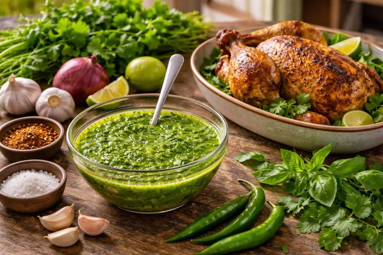 découvrez comment préparer une sauce verte savoureuse pour accompagner votre poulet braisé et réussissez cette recette authentique à la perfection.
